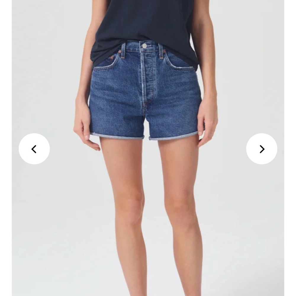Agolde Dee High Rise Rolled Hem Shorts